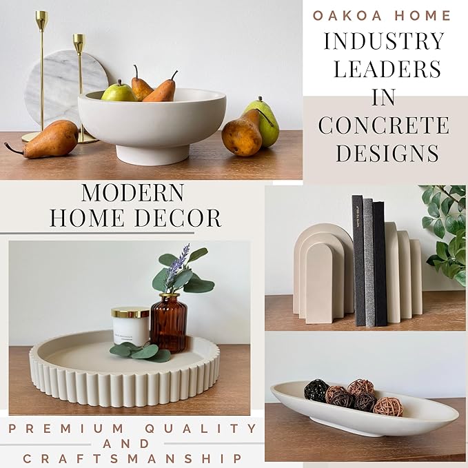 Round Decorative Tray for Coffee Table Decor