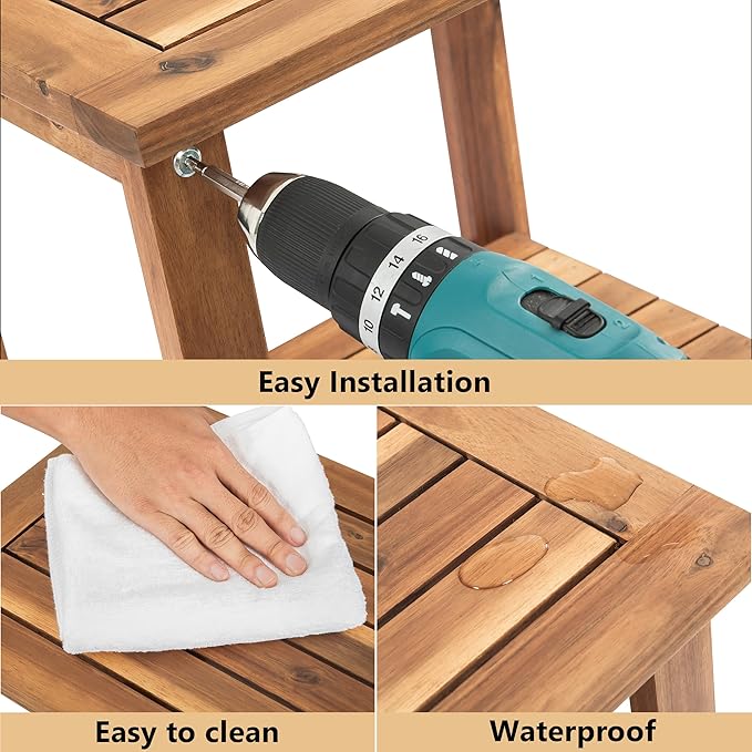 Weather-Resistant Rectangular End Table