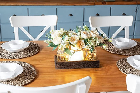 Mason Jar Lights Centerpiece Table Decor